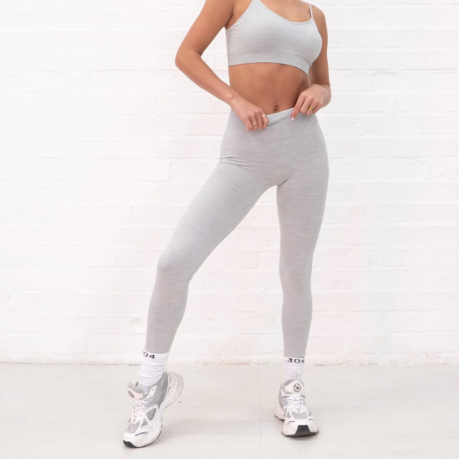 304 Recycled Seamless Active Leggings Cool Grey