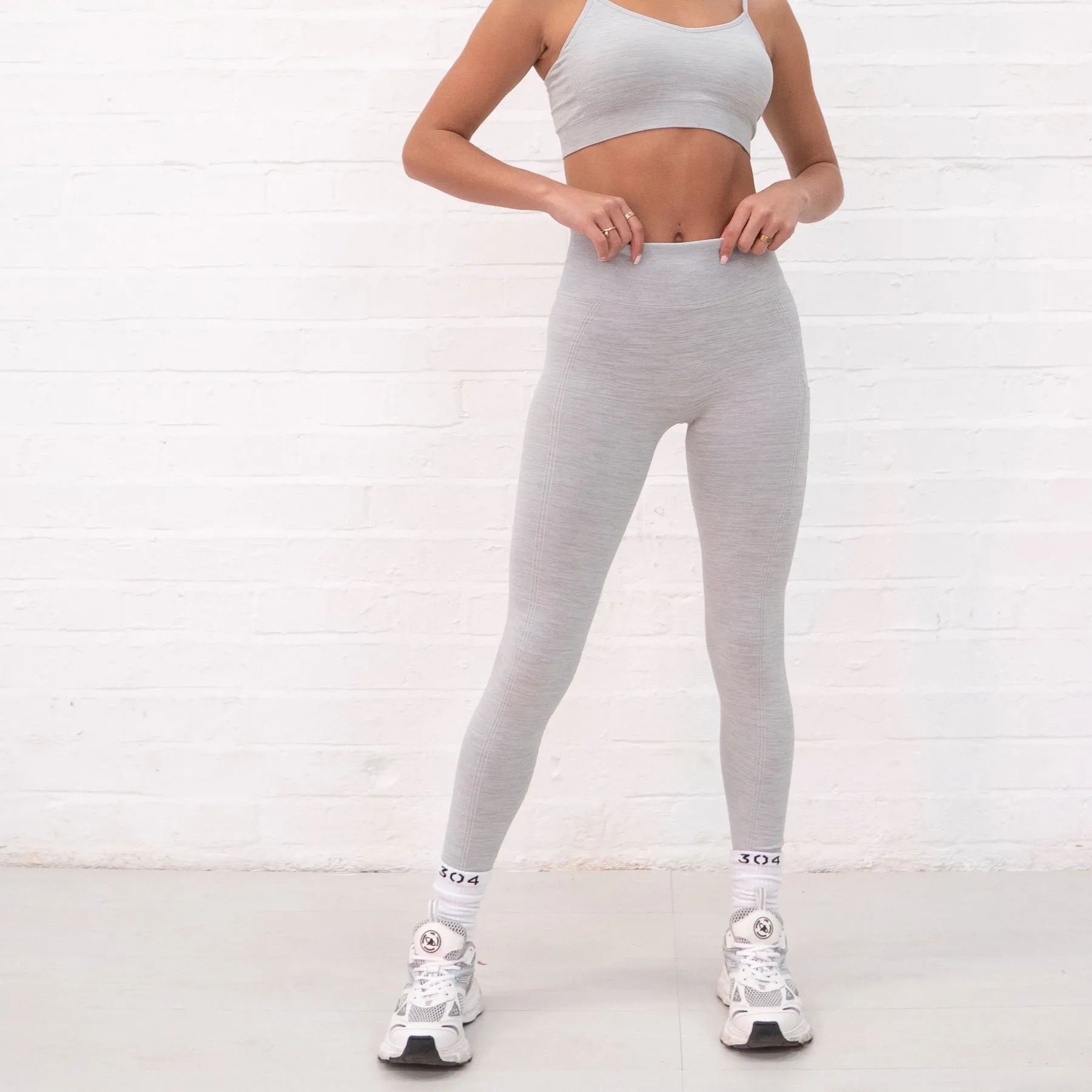 304 Recycled Seamless Active Leggings Cool Grey