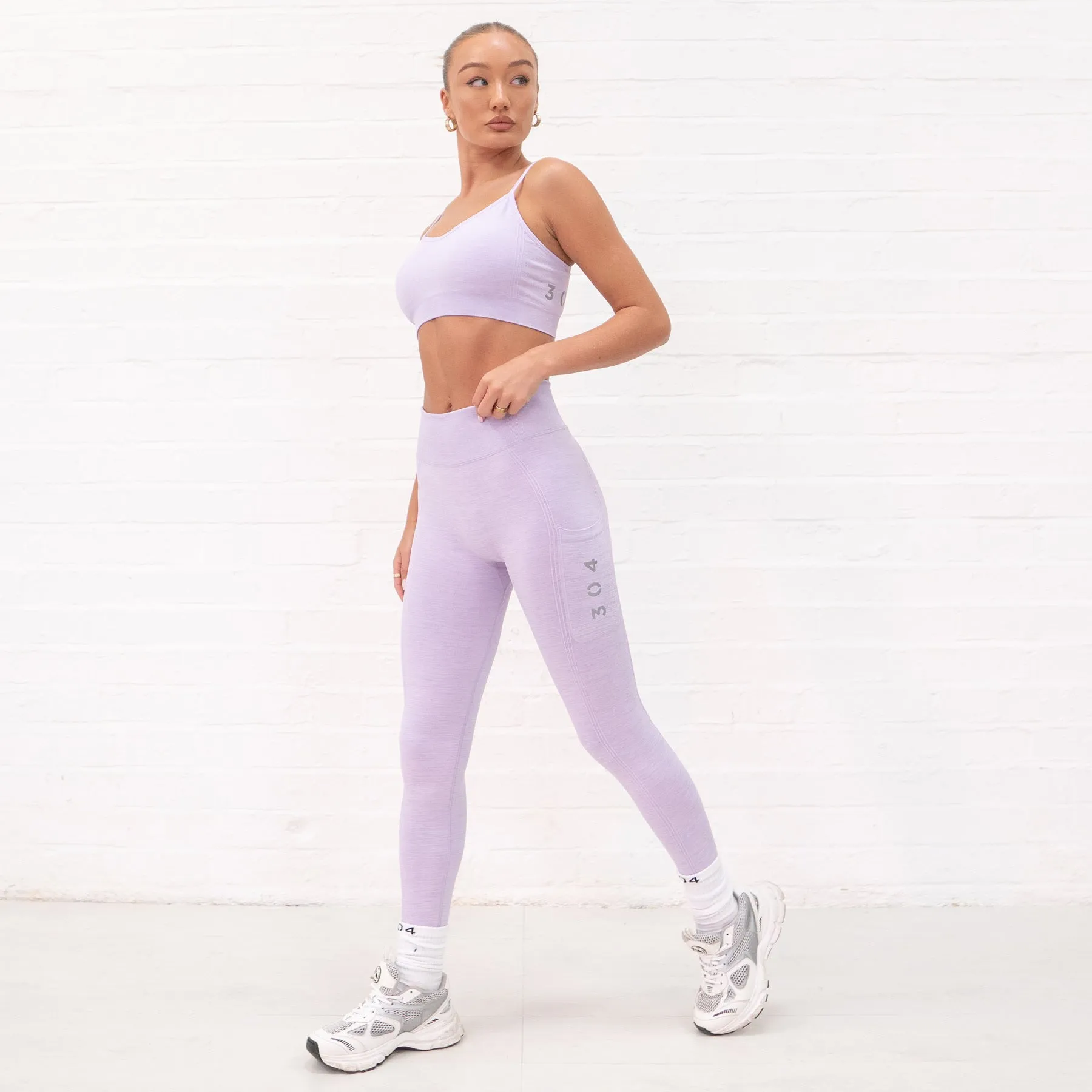 304 Recycled Seamless Active Leggings Lilac