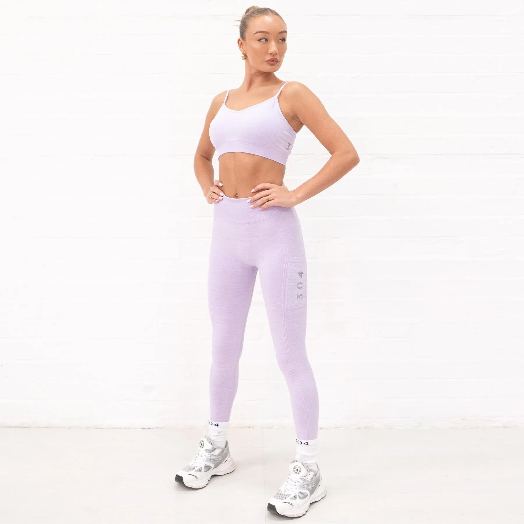 304 Recycled Seamless Active Leggings Lilac