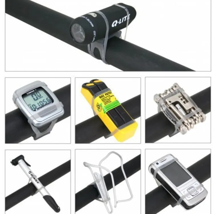 5 PCS Bike Bicycle High Strength Straps Holder For Cellphone Lights Computer, Random Color Delivery