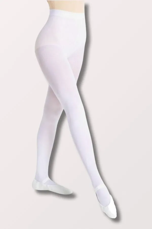 Adult Ultra Soft Self Knit Waistband Transition Tights (1916) - White