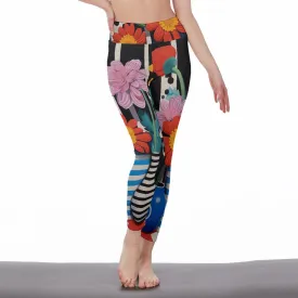 All-Over Print Women's High Waist Leggings | Side Stitch Closure