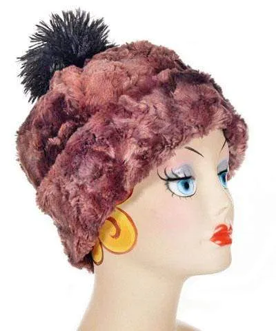 Beanie Hat, Reversible - Luxury Faux Fur in Highland Thistle (Limited Availability)