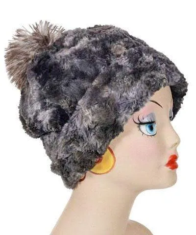 Beanie Hat, Reversible - Luxury Faux Fur in Highland (Thistle - Limited Availability)