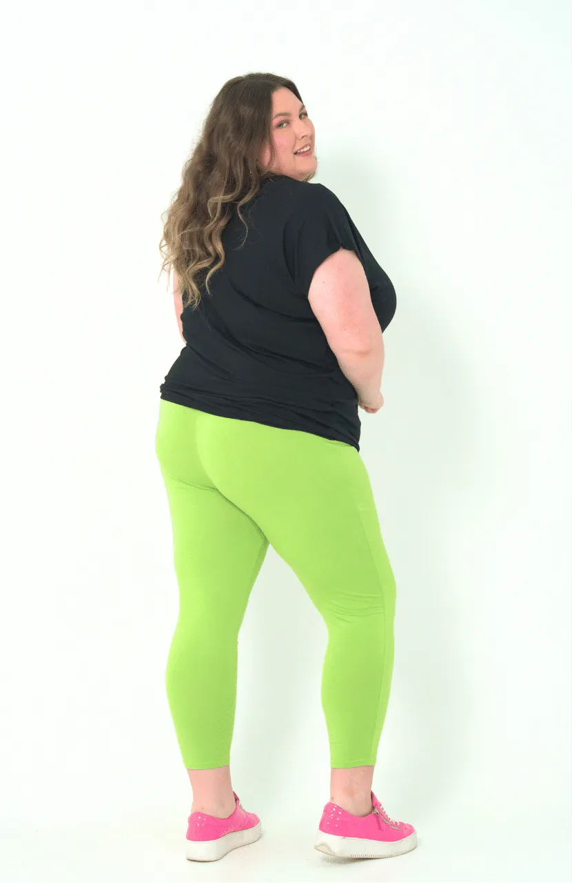 'BLISS' Rayon Legging - Lime