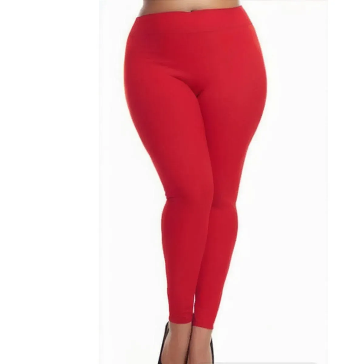 Bold and Beautiful: Rock Plus Size Red Leggings for Confident Style!