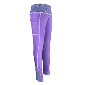 Cameo Zest Riding Tights Purple Stars