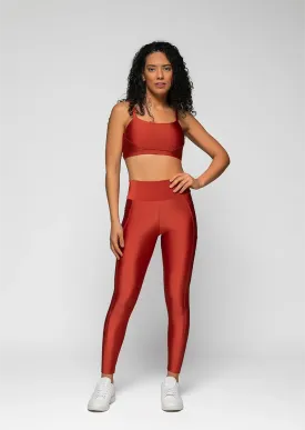 Canvas Legging with Pockets - Liqueur