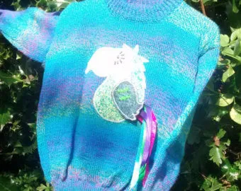 Childs handmade parrot applique Jumper