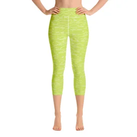 Cloud Lime High Waist Yoga Capri Leggings