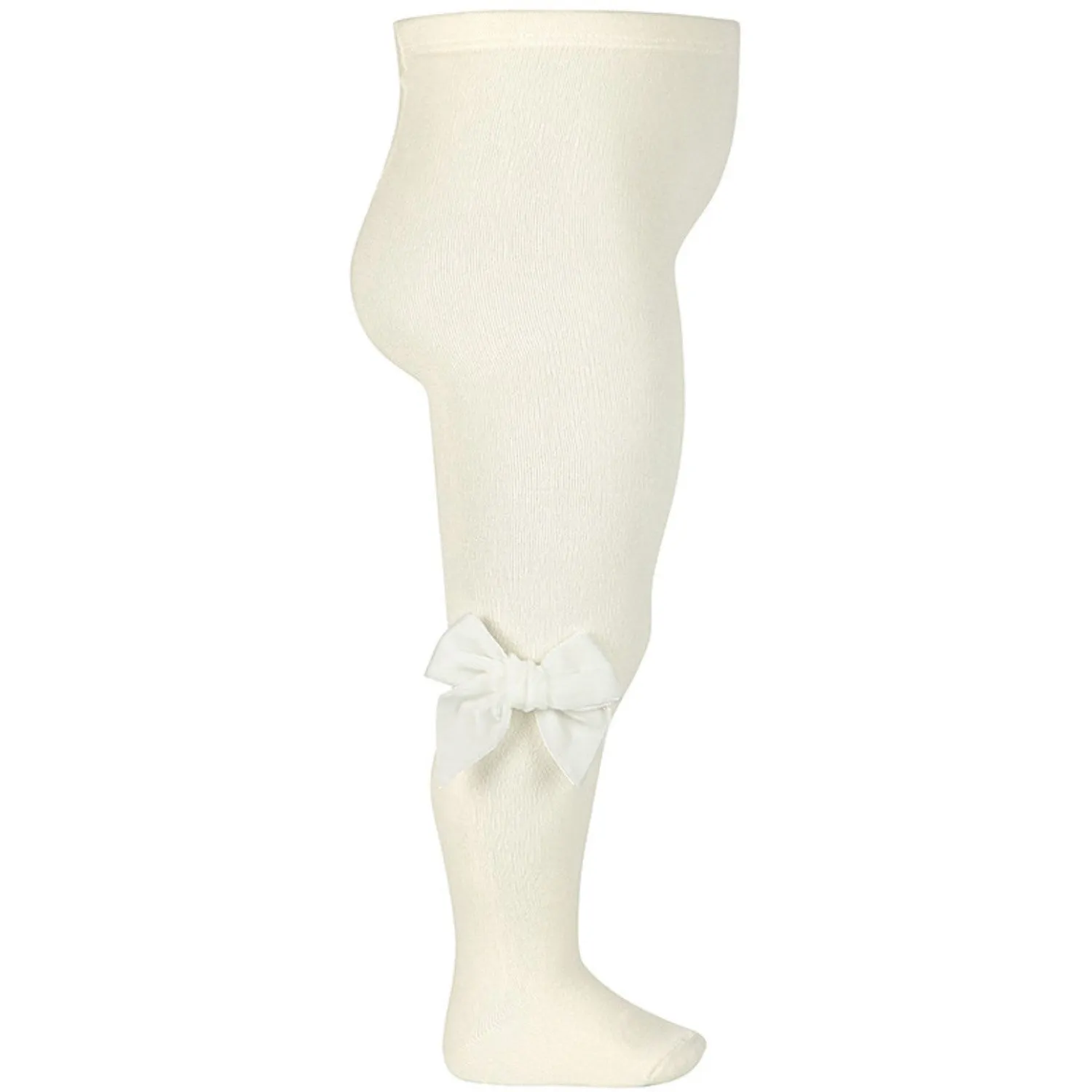 Cóndor Off-White Cotton Tights w. Bow