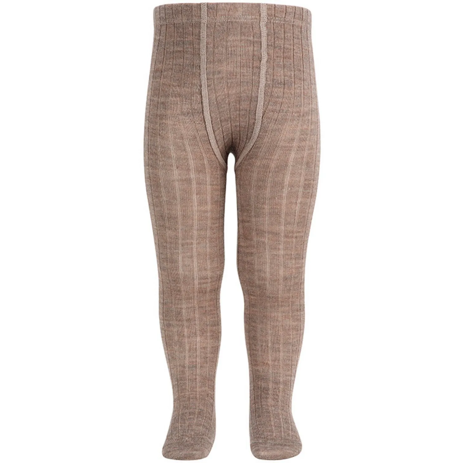 Cóndor Sand Extrafine Merino Wool Rib Tights