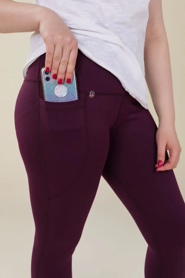 Comfort Max Plum 2 Pocket Full Leggings