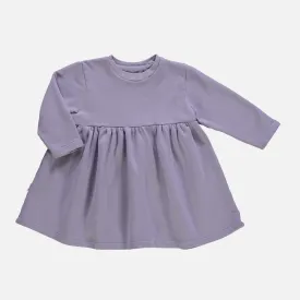 Cotton Fleece Lobelia Sweater Dress - Lavender Aura