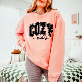 Cozy Vibes Bold | Lightweight Garment Dyed Sweatshirt