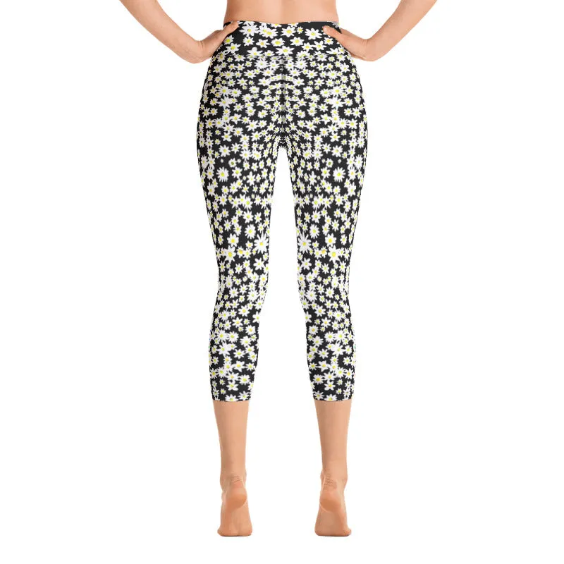 Daisy High Waist Yoga Capri Leggings