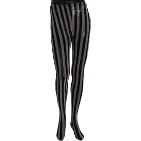 Dolce & Gabbana Black and White Striped Luxury Tights