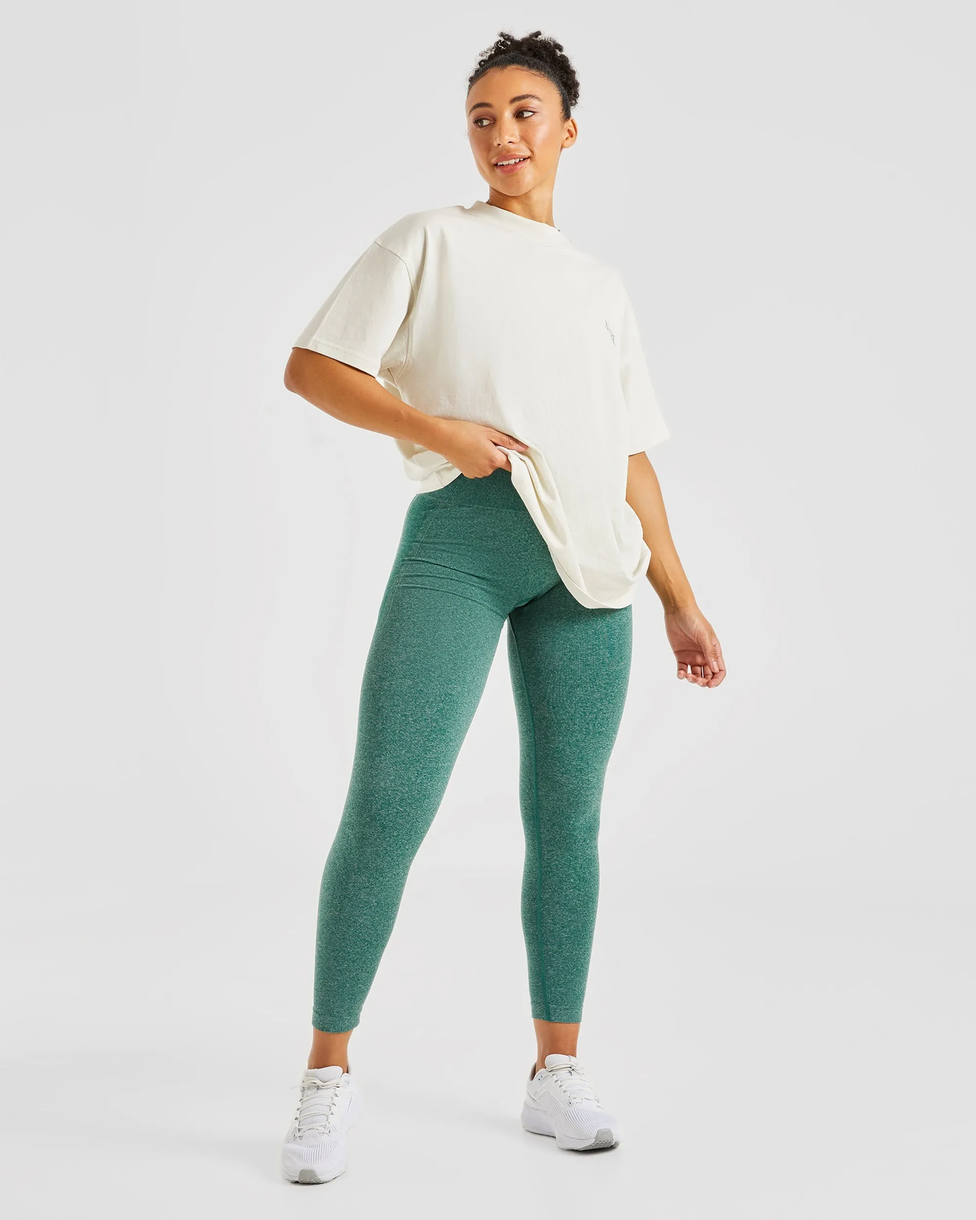 Empower Seamless Leggings - Forest Green Marl