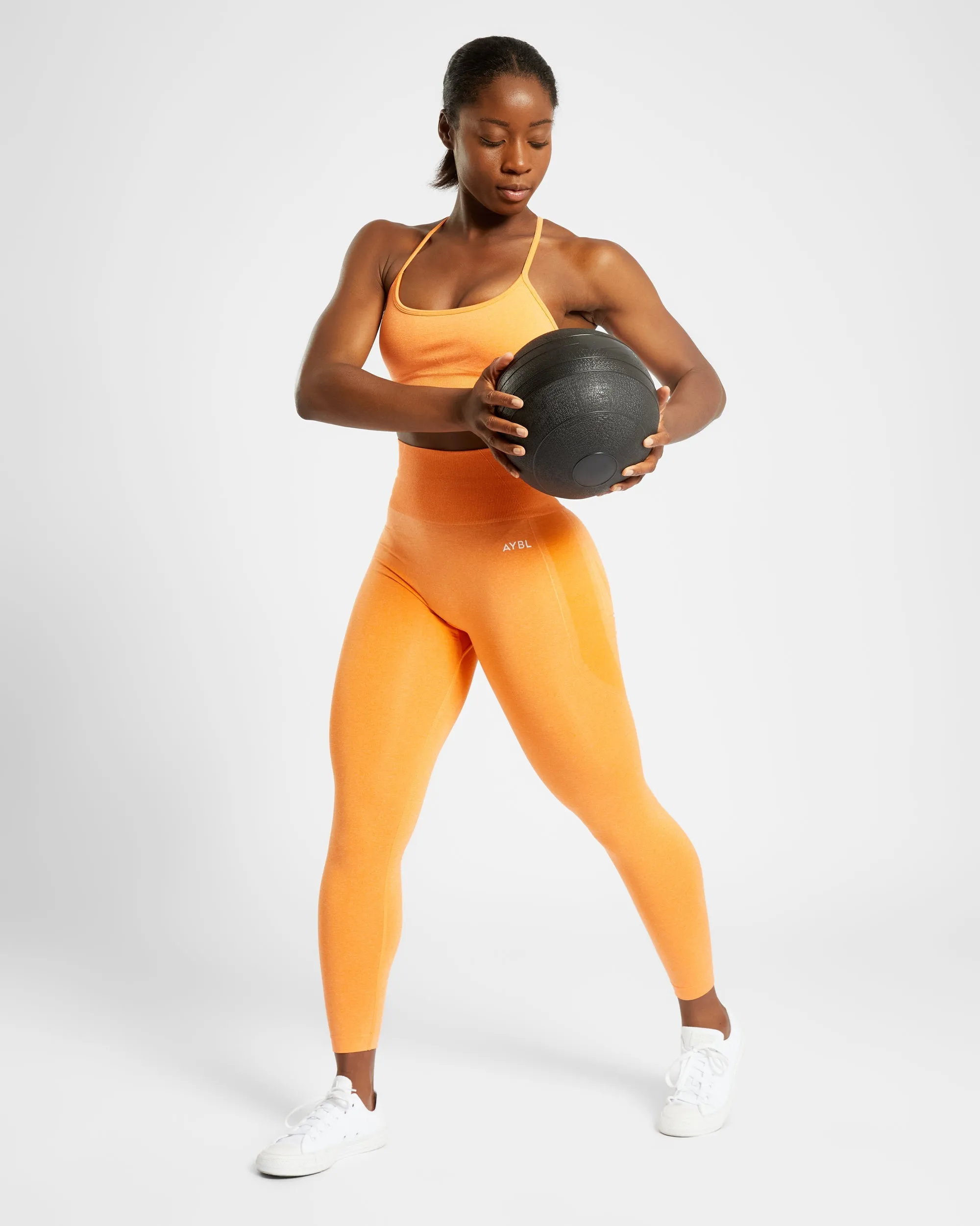 Empower Seamless Leggings - Orange Marl