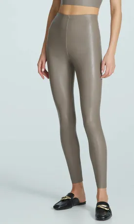 Faux Leather Leggings in Ash