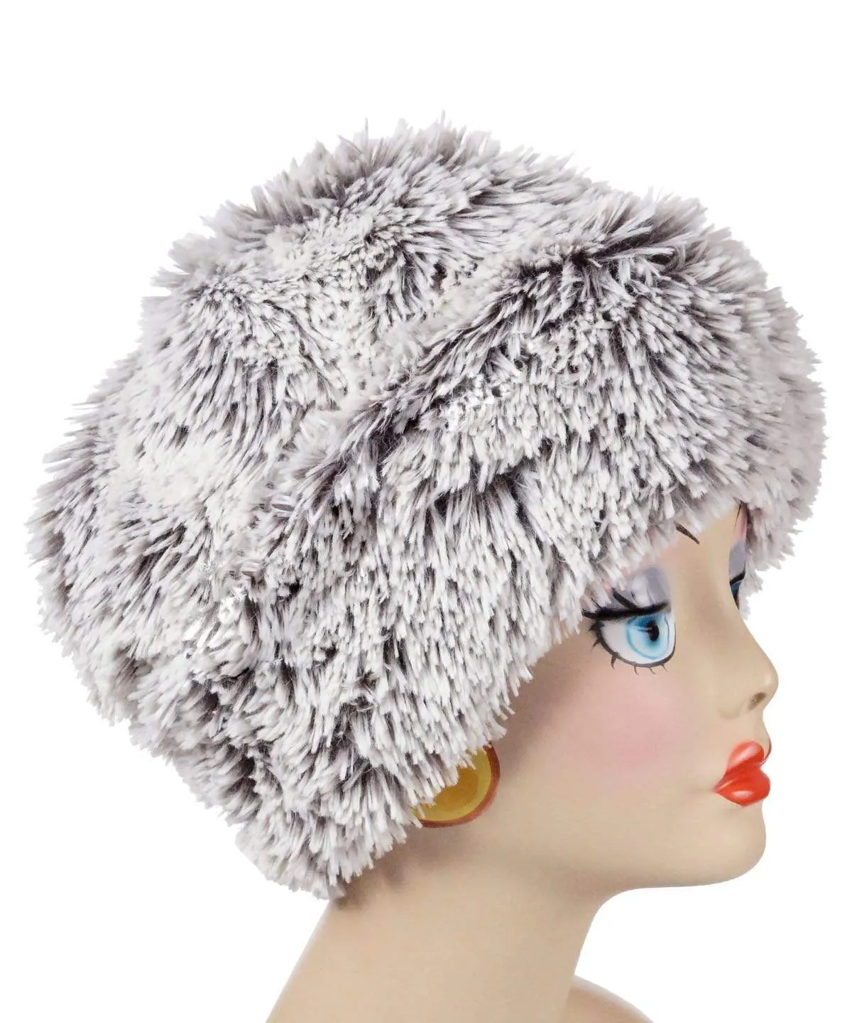 Fox Beanie Hat, Reversible - Fox Faux Fur with Assorted Faux Fur Liner (Limited - Cranberry Creek / Berry Foxy Combos)