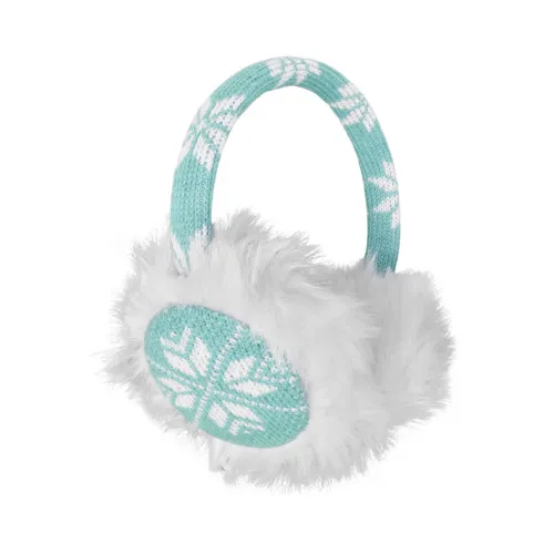 Girls' Snowflake Faux Fur Earmuffs