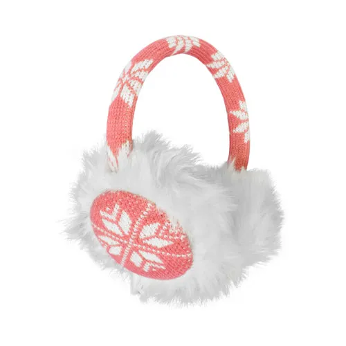 Girls' Snowflake Faux Fur Earmuffs