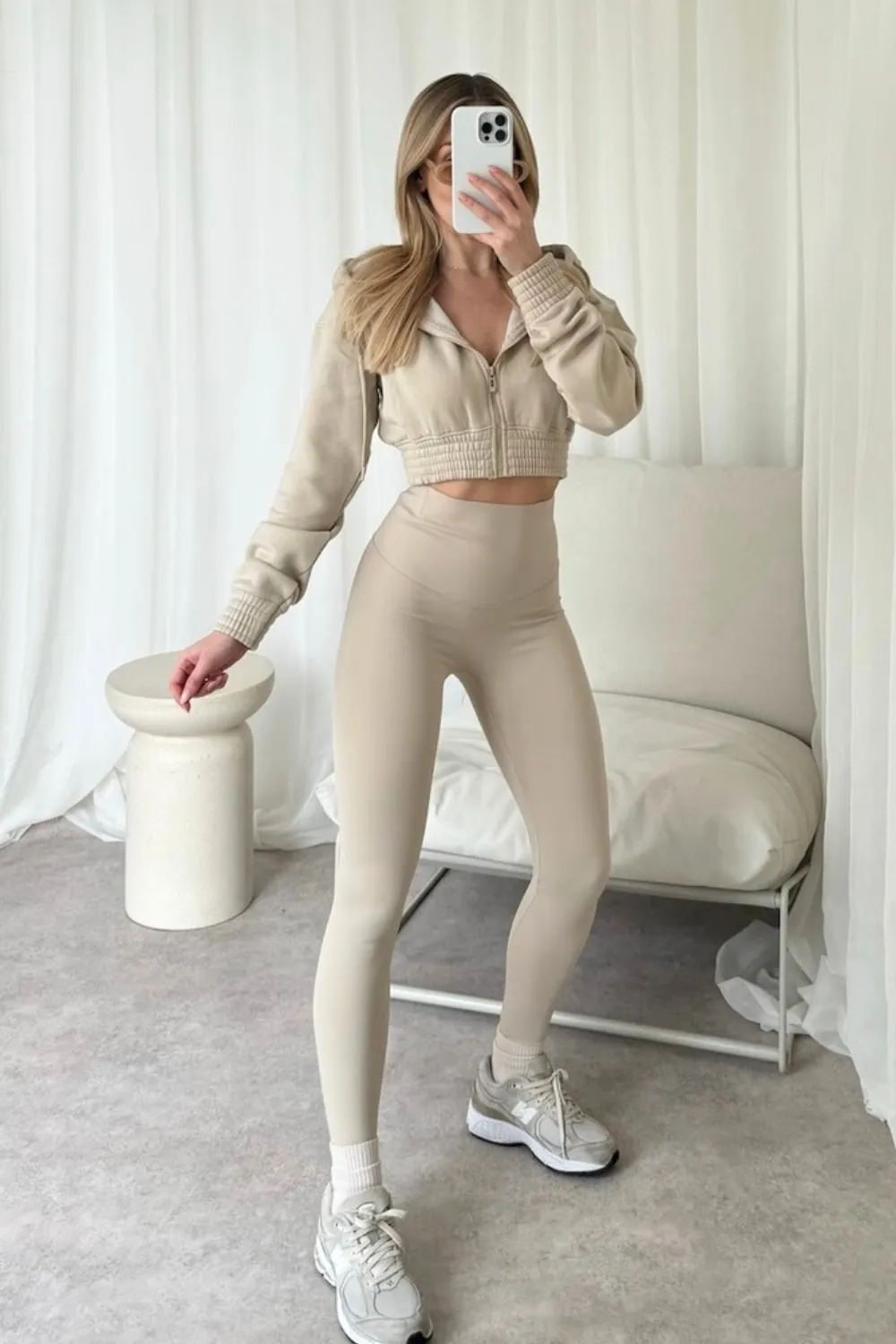 Grace beige seamless leggings