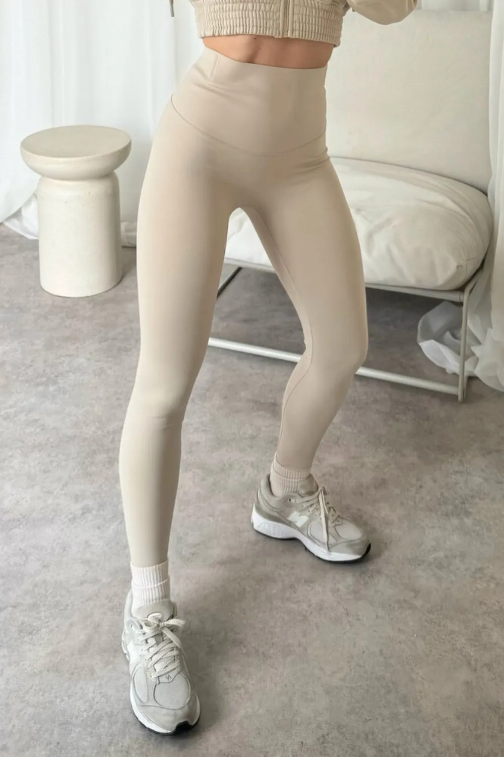 Grace beige seamless leggings