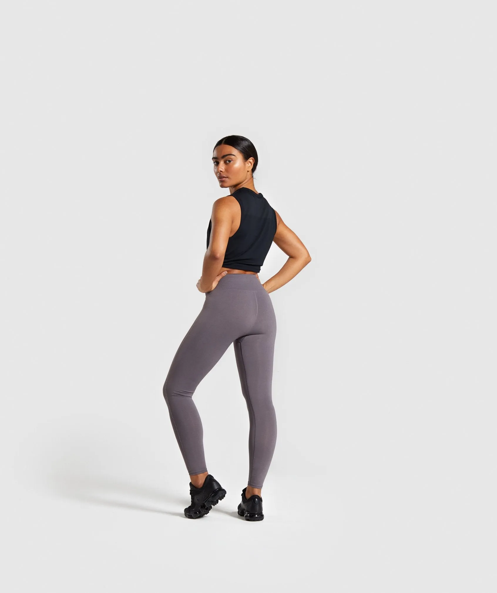 Gymshark Breeze Lightweight Seamless Tights - Slate Lavender