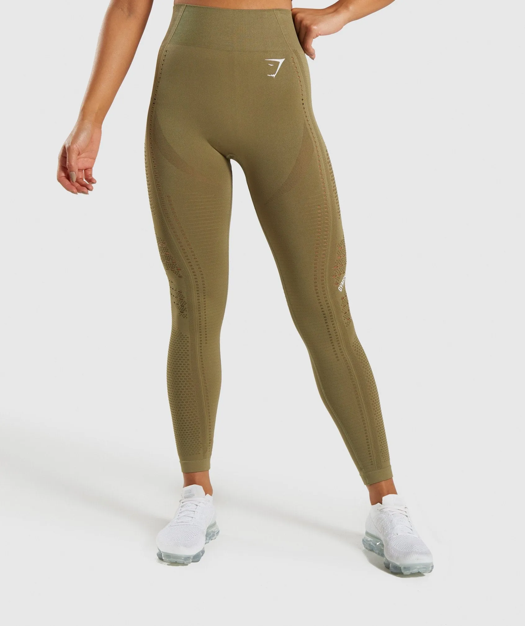 Gymshark Flawless Knit Tights - Khaki