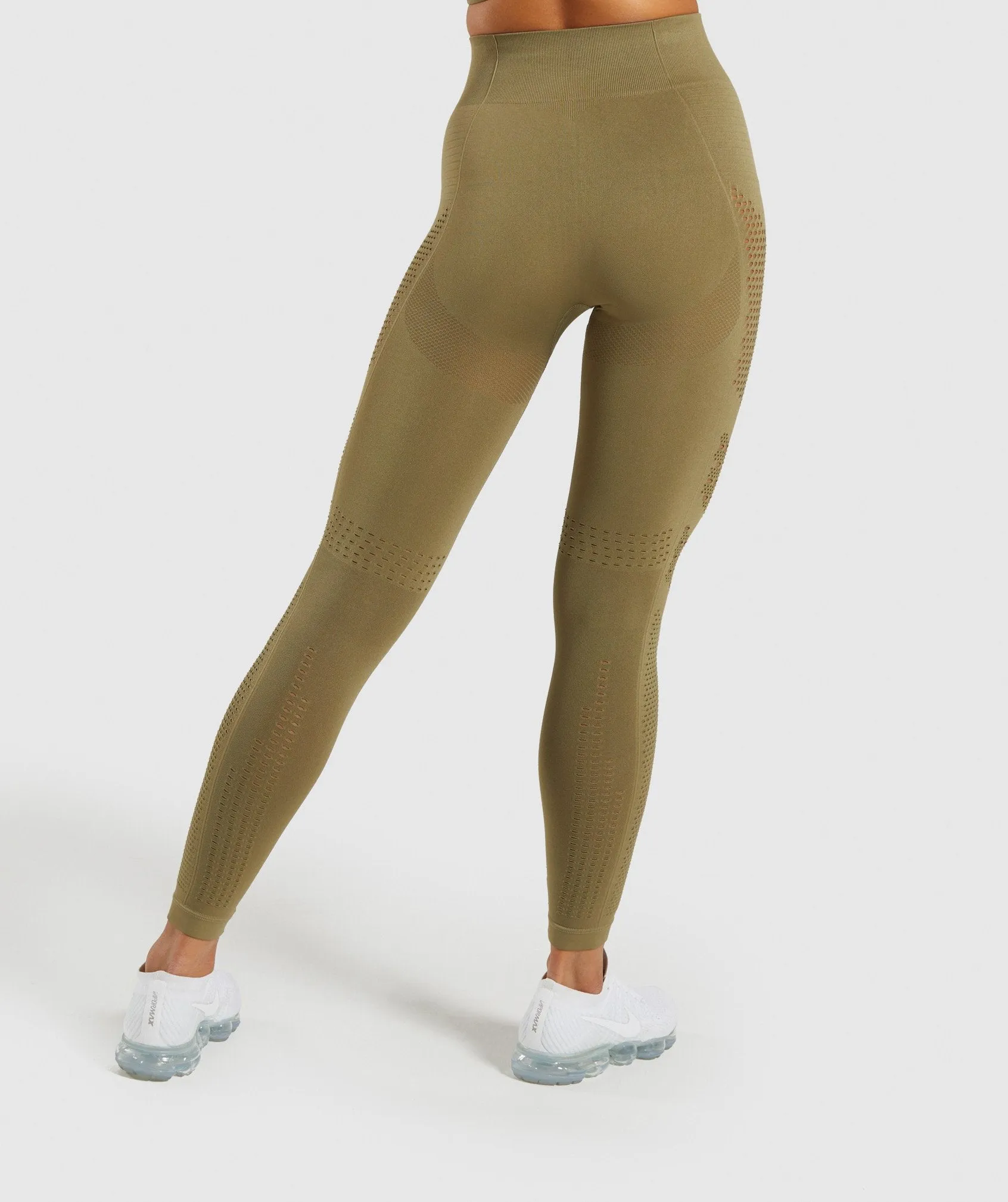 Gymshark Flawless Knit Tights - Khaki