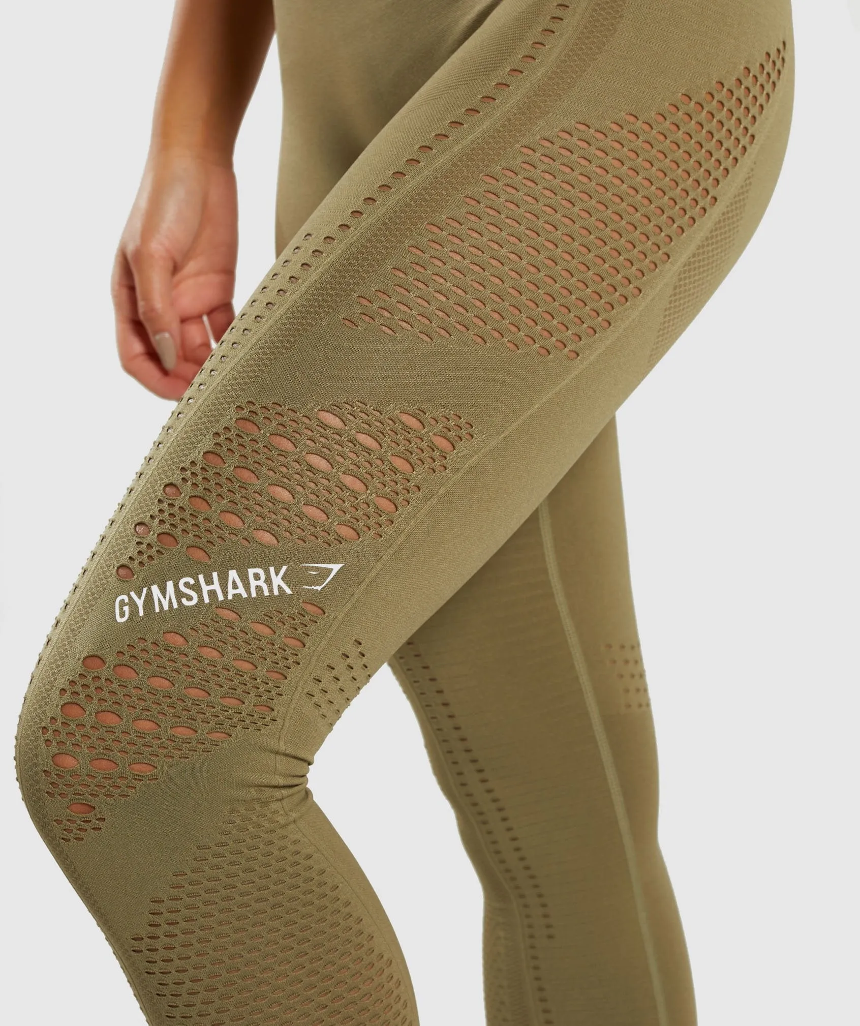 Gymshark Flawless Knit Tights - Khaki