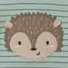 Hedgehog Applique Striped Baby Leggings