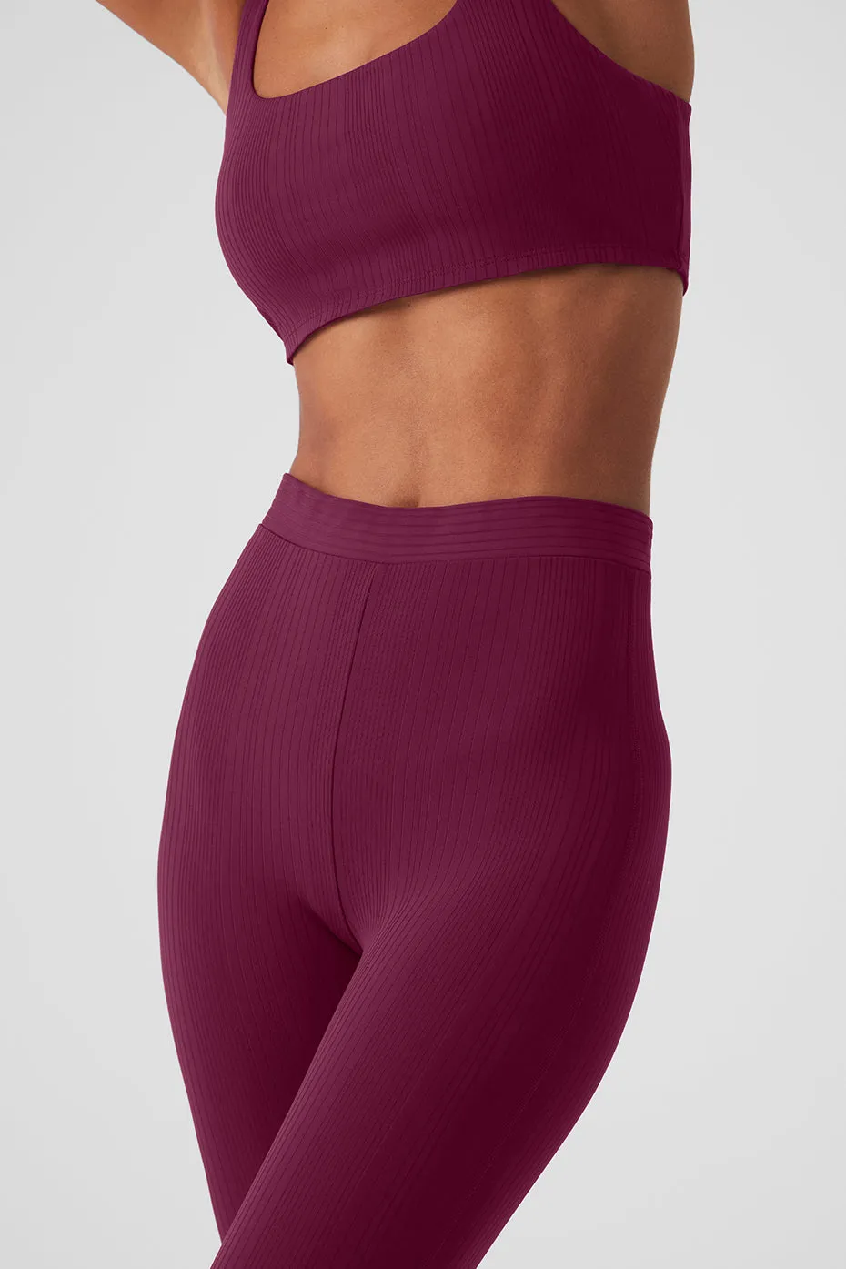 High-Waist 7/8 Run It Back Legging - Wild Berry