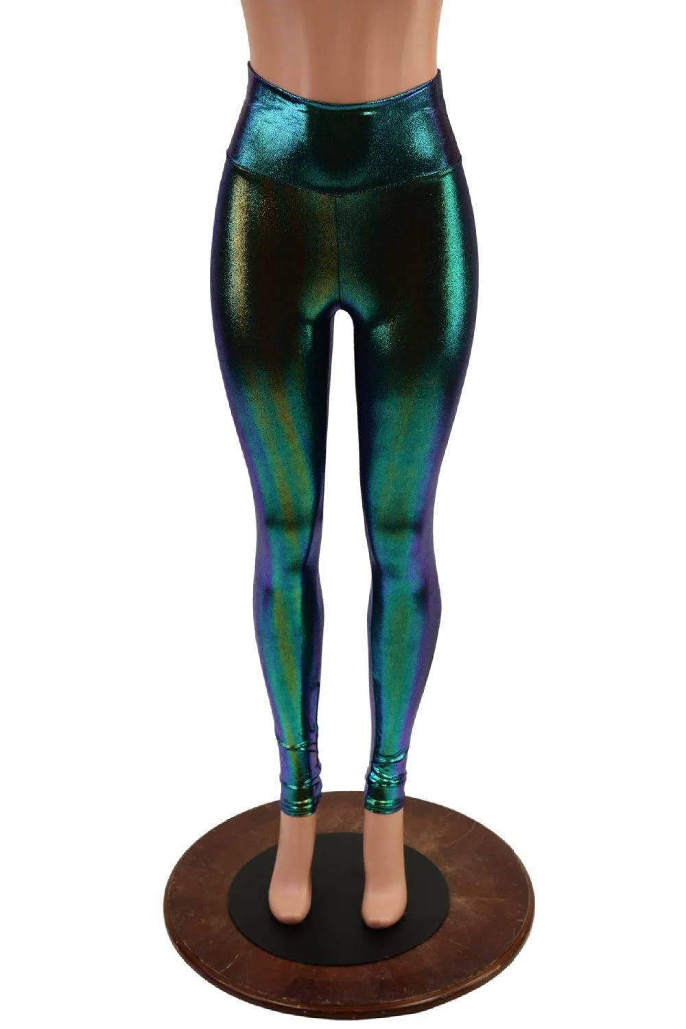 High Waist Leggings in Scarab