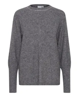 Ichi Macon Dark Grey Knit