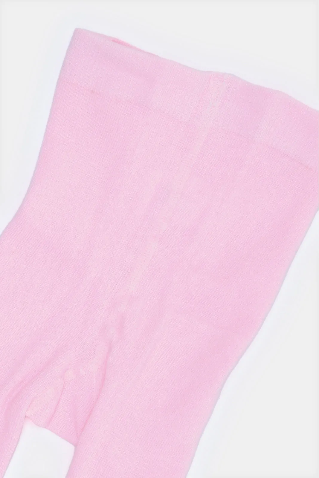 Infant Girls Pink Jacquard Full Length Tights