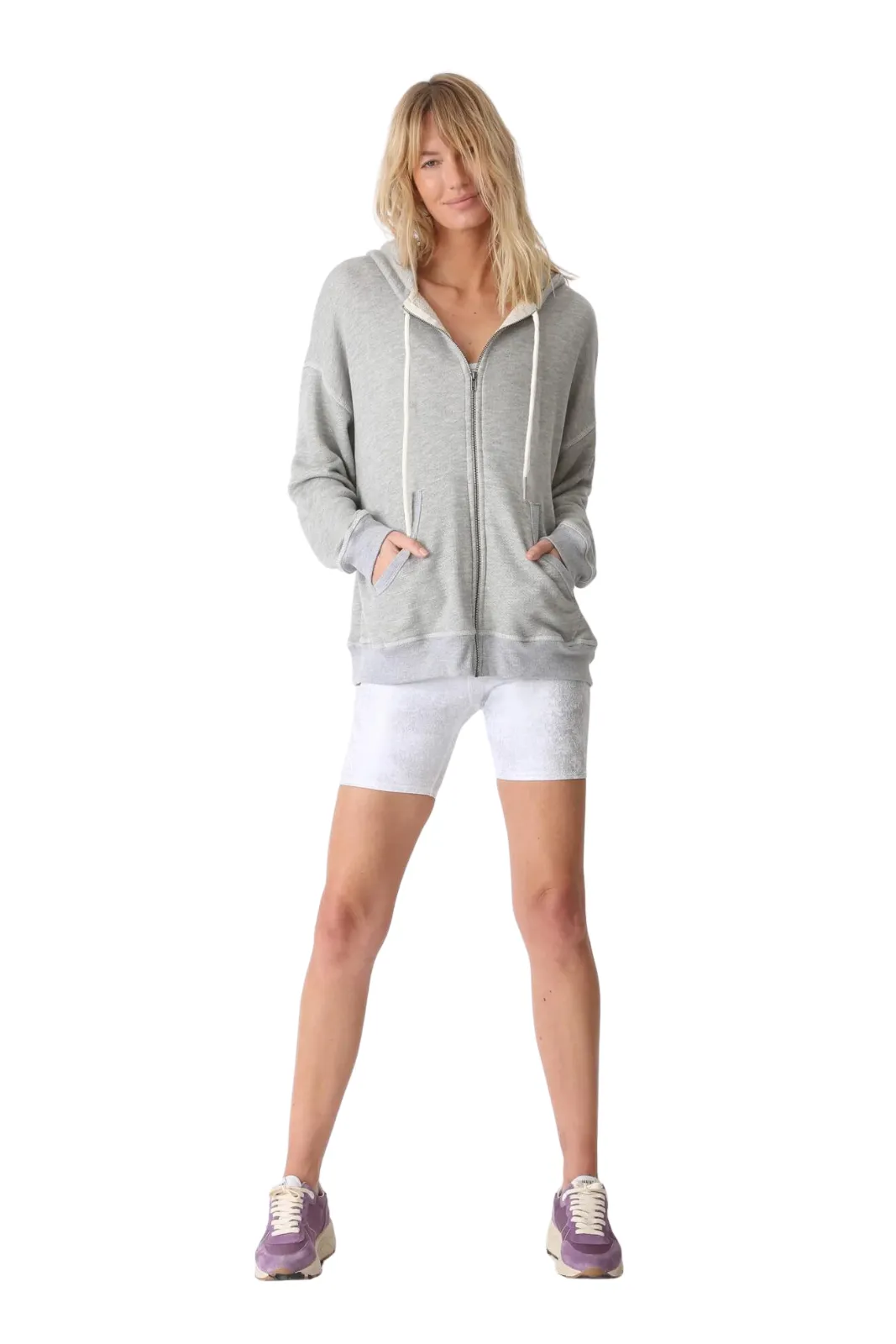 Ingrid Zip Up Hoodie , Heather Grey