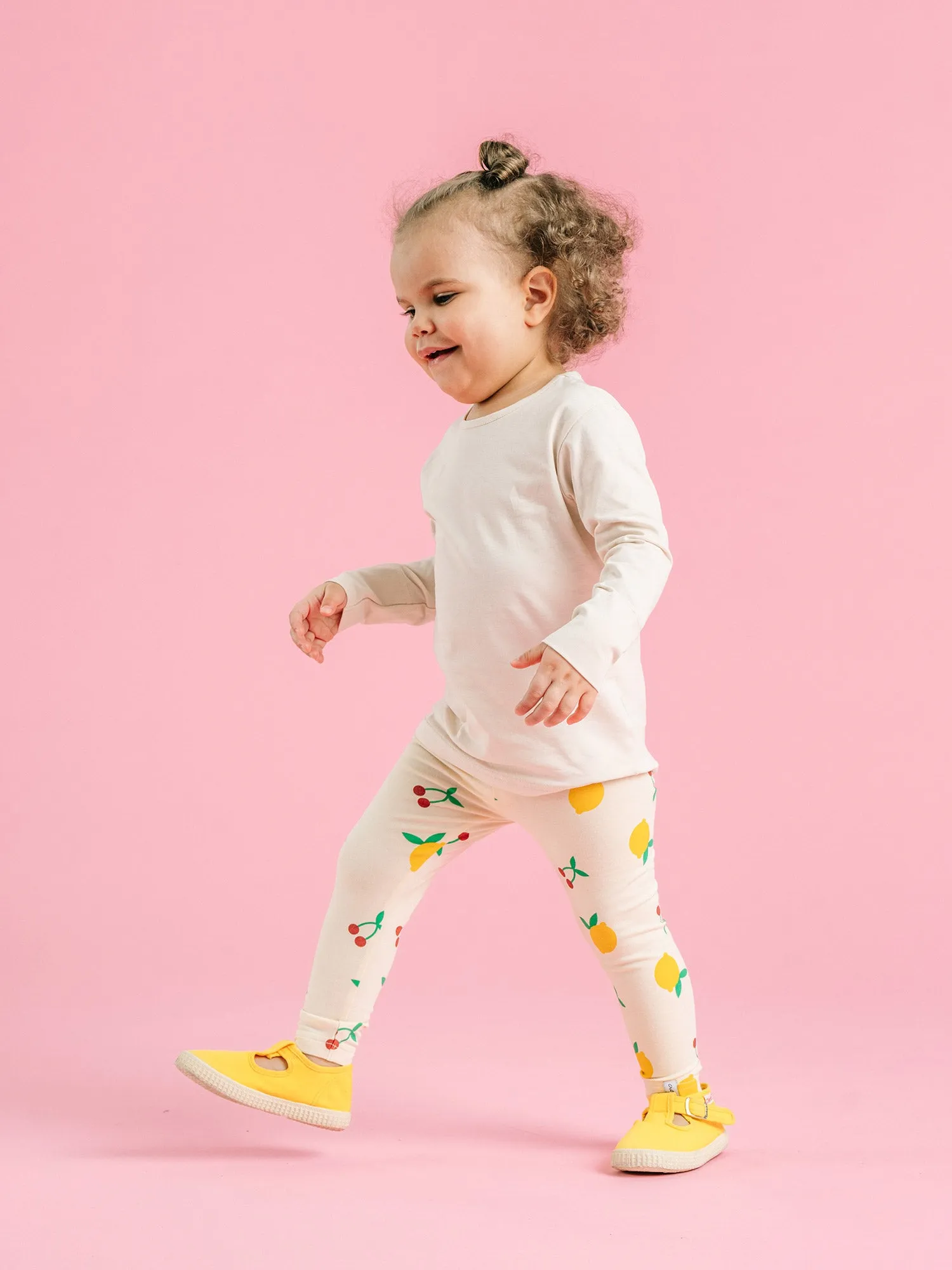 Kids' Ami Leggings Cherry And Lemons Yellow