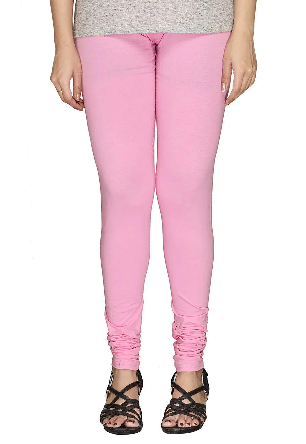 Lycra Leggings Baby Pink  free size upto XL