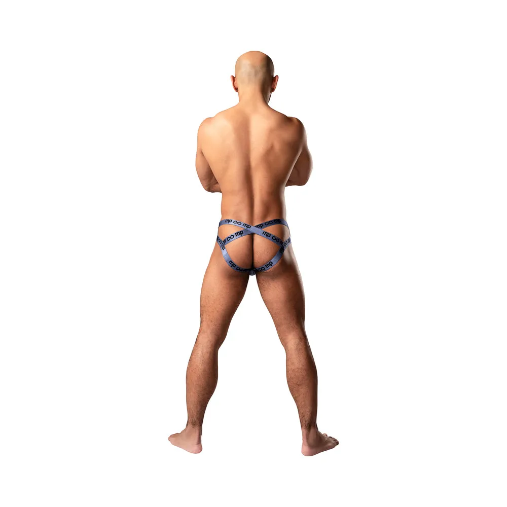 Male Power Infinite Comfort Amplifying Strappy Jock Periwinkle S/M