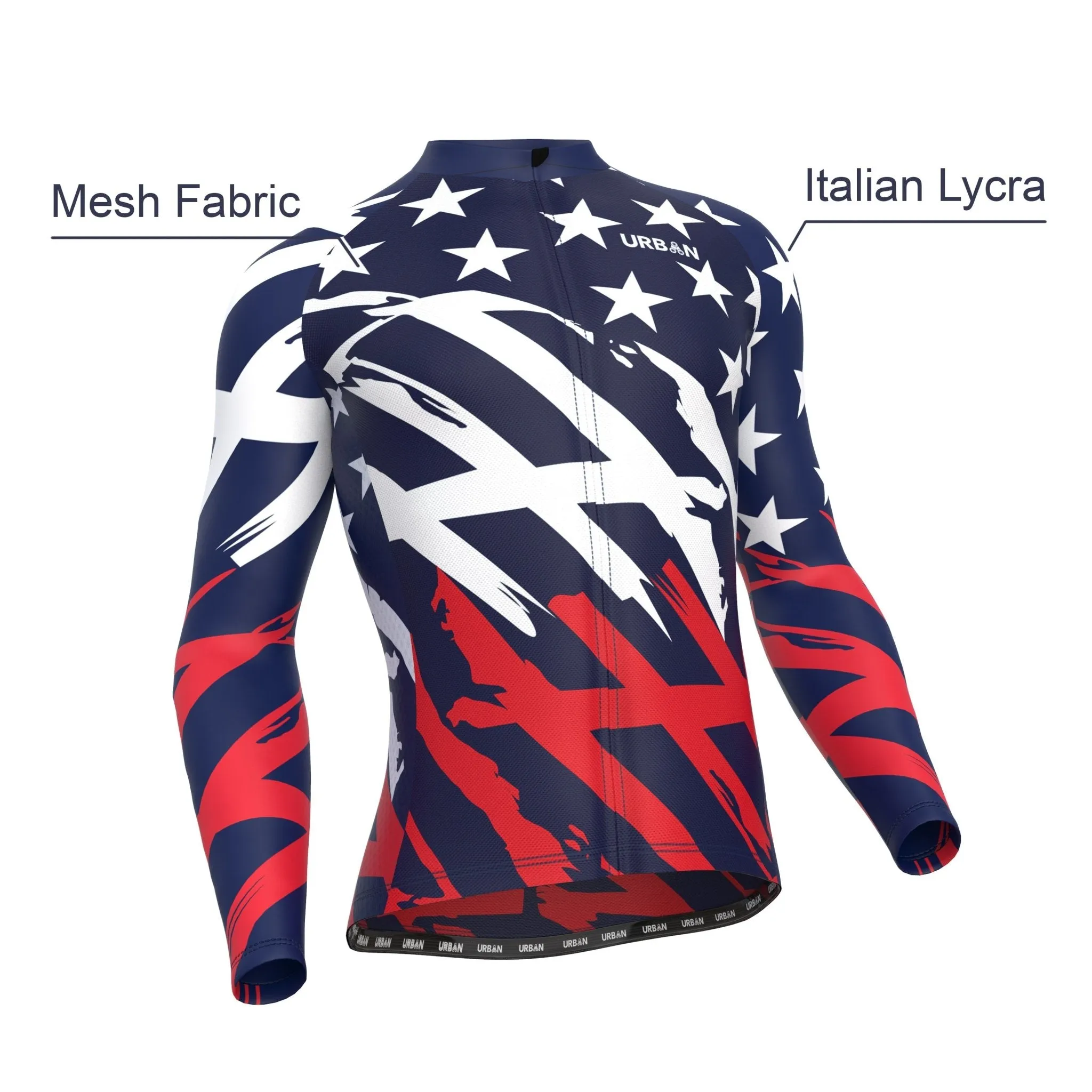 Men's All-American Super Roubaix Thermal Long Sleeve Jerseys / Bib Tights