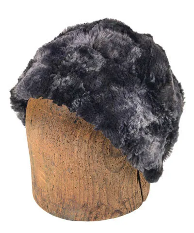 Men's Beanie Hat, Reversible - Luxury Faux Fur in Highland Skye