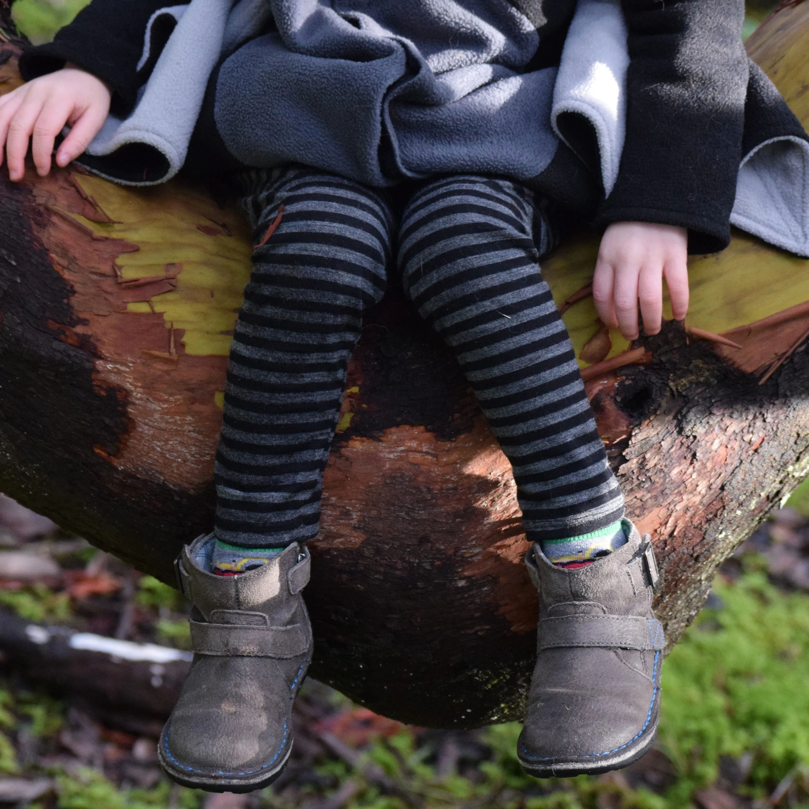 Merino Wool Striped Leggings