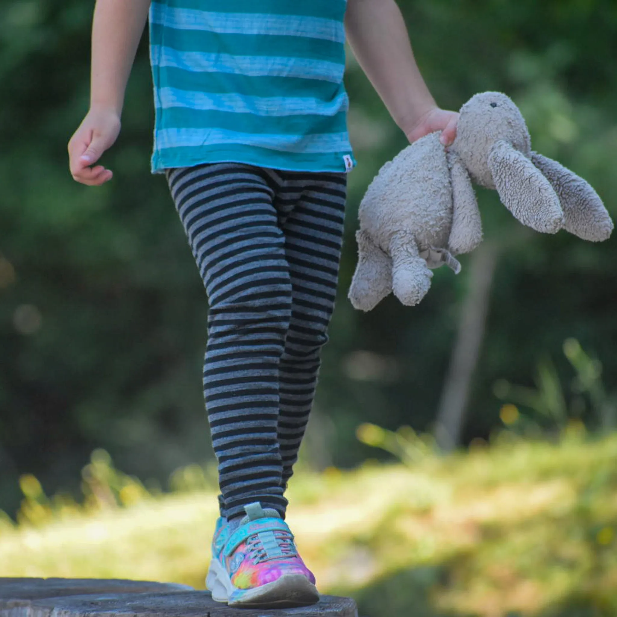 Merino Wool Striped Leggings