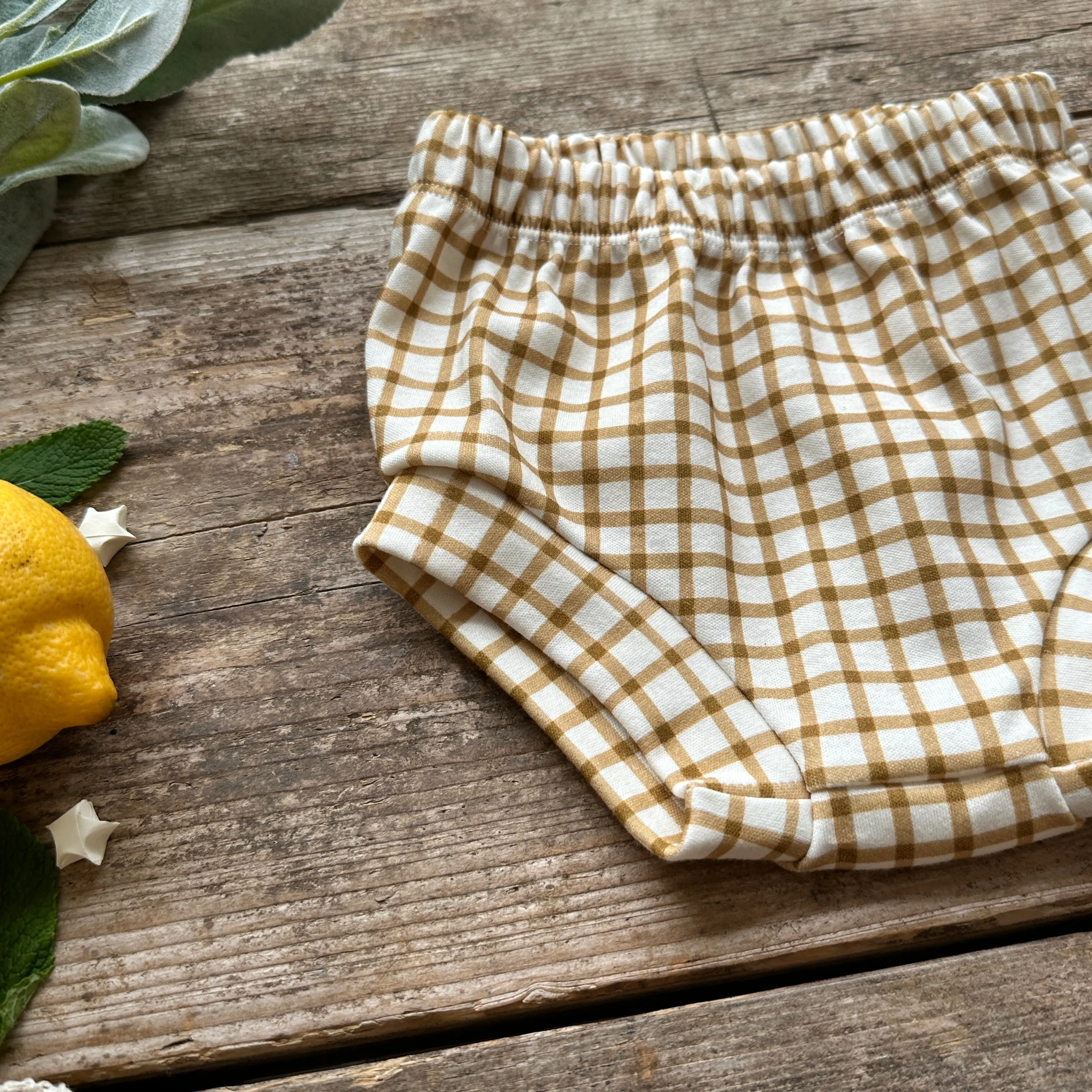 Mustard Gingham Bloomers