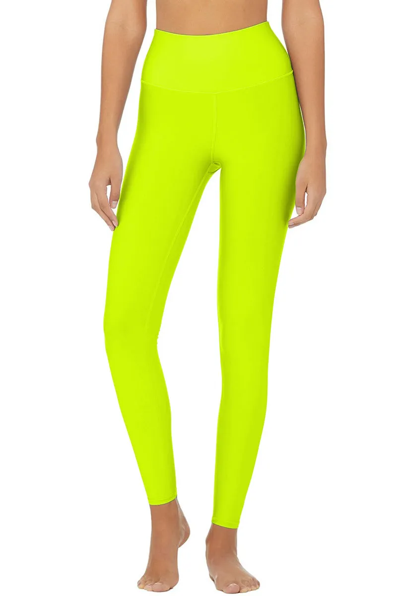 Neon Yellow UV 50  Lucy Bright Performance Leggings Yoga Pants - Women