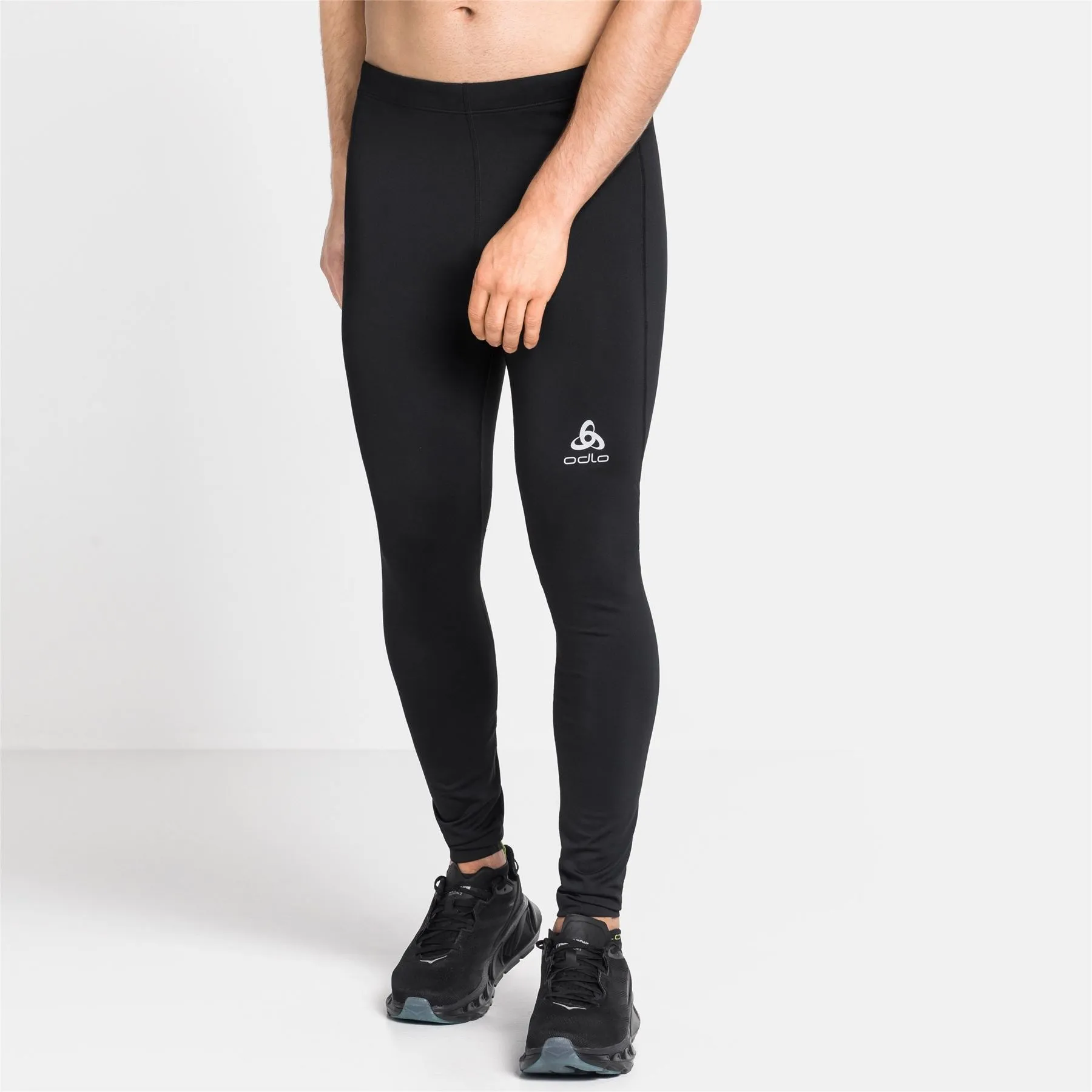 Odlo Essential Men's Running Tights Athletic Pants in Black with Zip Pocket